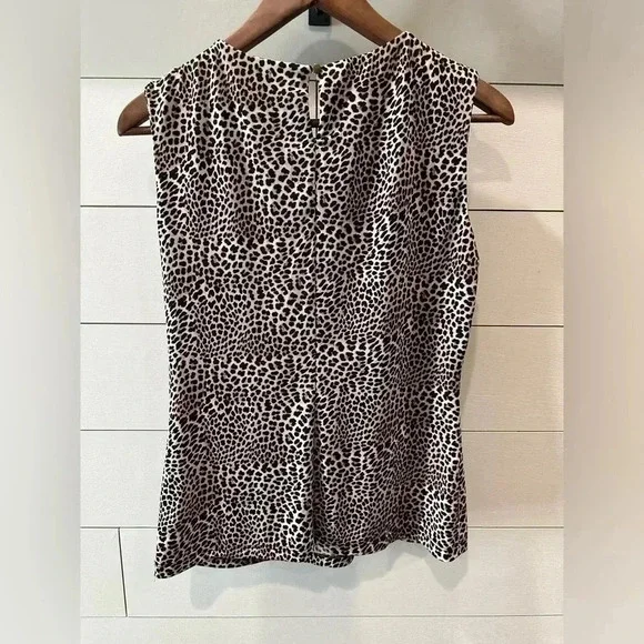 Calvin Klein Leopard Sleevless Top- women’s M - Picture 2 of 4